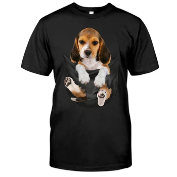 CLOOCL/ Черни Памучни Ризи, Модни Тениски с принтом Куче от породата Бигъл, Мъжки И Дамски Ежедневни ризи в стил Хип-Хоп, Забавни Памучни Тениски
