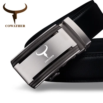 COWATHER 2021 нови колани от 100% естествена волска кожа за мъжете от висококачествена сплав с автоматична ключалка cinto masculino оригинал