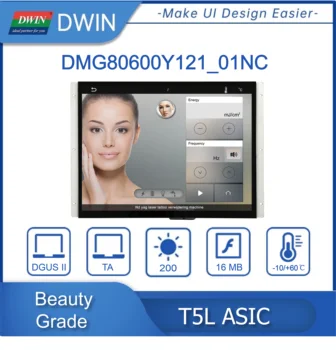 DWIN 12,1 инча, 800x600, 262 цвят, TN екран, CTP, Стандартен набор от команди (TA) / dgusⅱ Система DMG80600Y121_01NC