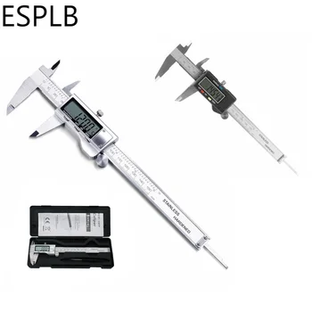 ESPLB Штангенциркуль от неръждаема Стомана Електронен LCD цифров штангенциркуль с нониусом 6 инча 6 