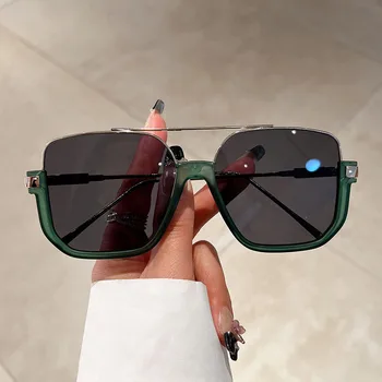 GM LUMIAS Ретро Квадратни слънчеви очила, Мъжки, женски 2023 Модни големи очила с двойни мостове, фирмен дизайн слънчеви очила UV400