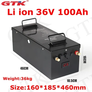 GTK 36v 100Ah литиево-йонна батерия капацитет на батерията li-ion 3,7 v за лодка двигател се захранва от слънчева енергия, вятър UPS + 42v 10A зарядно устройство