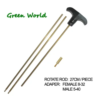 Green World-Месингови ротационни пръти, Набор от почистващи пръти от плътен месинг, Конци 5-40, 17-45 ккал