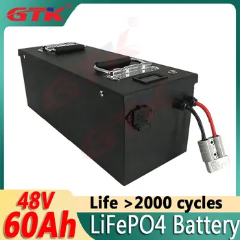 Gtk 48V 60AH LiFePO4 Батерии Литиево-Железен Фосфатная Голям капацитет 51,2 V add BMS За Голф-картовете на Електрическа триколка под наем Мотокар мотокар