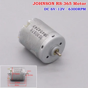 JOHNSON 1030878 Въглища Четка електрически двигател за Постоянен Ток 6 В 9, В 12 и В 6300 об./мин. Micro RS-365 27 мм Мотор с Висока Мощност Двигател за 
