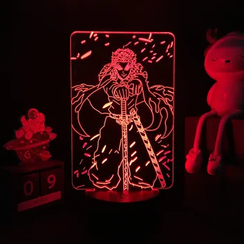 Kimetsu No Yaiba Tanjiro Kamado Фигурка Led нощна светлина за Детска Спалня Декор лека нощ Детска Настолна 3d Лампа Demon Slayer Подарък