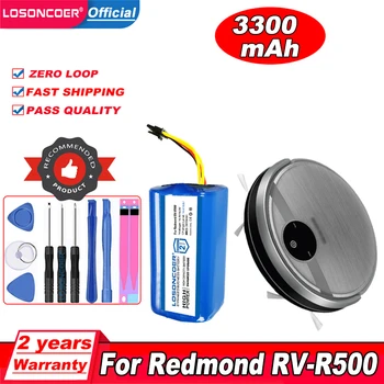 LOSONCOER 3300 mah Батерия За Redmond RV-R500 Gutrend Echo 520 За GENIO Deluxe 370 Аксесоари За Робота-Прахосмукачка Батерия