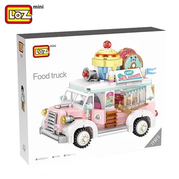 LOZ Кухненски блокове, модел на автомобила, тухли, строителни блокове, набор от плодови автомобилни блокове, микро-мультяшные автомобилни тухли, Коледен подарък 1738