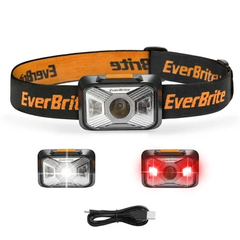 Led прожекторите EverBrite, 4 режима на осветление, IPX4 водоустойчив, идеално място за джогинг, къмпинг, разходки, USB, Акумулаторна батерия