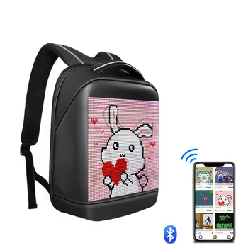 Led раница с динамичен дисплей, рекламна чанта на рамо, модерен спортен раница, чанта за лаптоп, пълен чанта с led панел