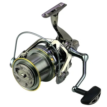 Long Shot Wheel Цельнометаллическая Риболовна макара, без пропуски 20 кг Макс. Съпротива спиннинговых риболовни макари