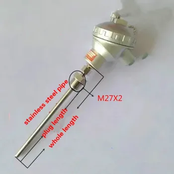 M27x2 PT100 Платиновое термично съпротивление/температурен Сензор pt100/термопара с фиксирана дърворезба уреди за измерване на температура