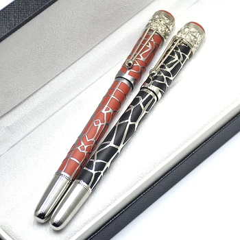 MB Лимитирана серия 1912 Heritage, матово черно-червена дръжка-roller, химикалка Химикалка, Уникално перлено бял паяк, писалка за писане