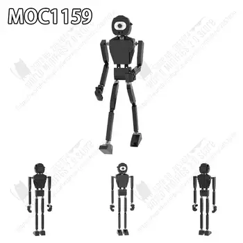 MOC1159 Творчески MOC Черно Едноок Чудовище Модел градивните елементи на Игра Герой на Ужасите Украса Монтаж на Тухли Играчки За Деца