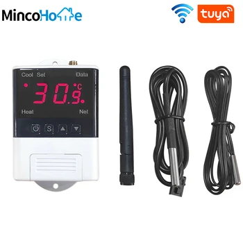 Minco Home Smart Sasha Wifi Термостат DTC2201 1201 AC 110 ~ 220 В LCD екрана за отопление и охлаждане