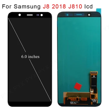 OLED дисплей За Samsung Galaxy J8 2018 J810 Екран LCD дисплей + Тъч Екран Настройка на Яркостта Pancel SM-J810 J810M Замяна
