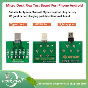 OSS Micro USB; Dock Flex Тест Такса За Iphone/Android/Type-c Тест Опашката Щепселът е Без Разглобяване на Батерията Откриване Зарядно пристанището на U2