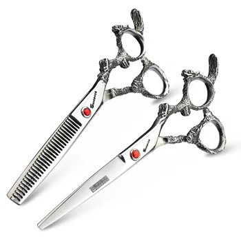 SHARONDS Ножици за коса dragon ruby по-високо качество на 6/7 инча професионални фризьорски ножици за подстригване на коса филировочные ножици