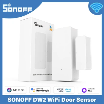 SONOFF DW2 WiFi Магнитен рамката на прозорец сензор Интелигентен дом eWeLink Дистанционно сигнал, предупреждение за сигурност чрез Алекса Google Home