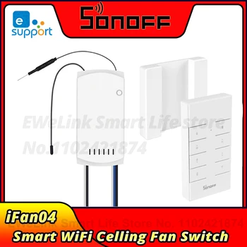 SONOFF IFan04 Wifi Celling Модул Превключване на Вентилатора Smart Fan Light Контролер 433 Mhz RM433R2 ПРИЛОЖЕНИЕ eWeLink за Алекса Google Home