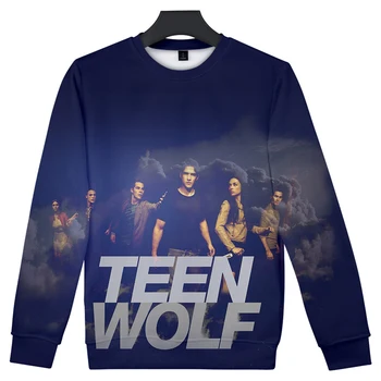 Teen Wolf е Научно-фантастичен hoody с 3D принтом и кръгло деколте, дамски/мъжки блузи с дълъг ръкав, ежедневни градинска облекло в стил харадзюку