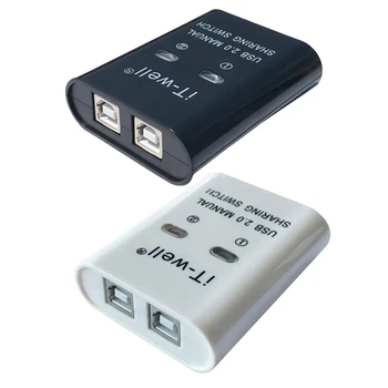 USB KVM превключвател-хъб адаптер за споделяне на 2 PC 1 USB принтер Споделени устройства