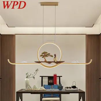 WPD Модерна led полилей в 3 цвята, тавана лампа, китайски творчески zen-чайна, окачена лампа за хранене