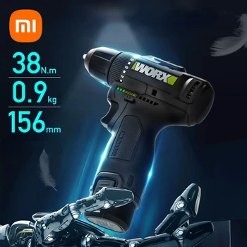 Xiaomi WORX New 2023 Шок електрическа бормашина с регулируема скорост на въртене, безжични винтоверти, ел. бормашина с една литиева батерия, Домакински инструменти