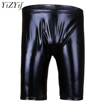 YiZYiF Men Linerie Soft Wet look Patent Leater Боксови форма За мъже, за занимания с фитнес, бодибилдинг състезания, за тренировки, за мъже, За спорт