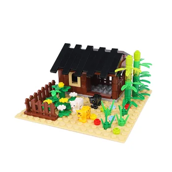 Zoo MOC градивните елементи на Играчки Сцена ферма Ферма за Комплекти тухли за домашни любимци Дома за отглеждане на тигър, Леопард Детайли за кози са Съвместими с LEGO