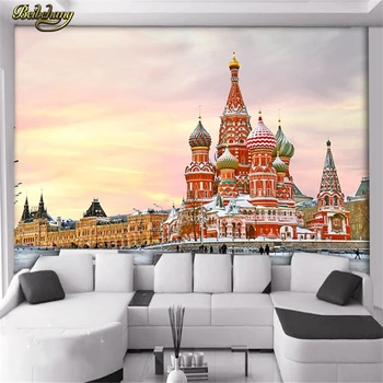 beibehang Европейската мода, руска архитектура Санкт Петербург, западен ресторант, тапети тапети за стените, триизмерни