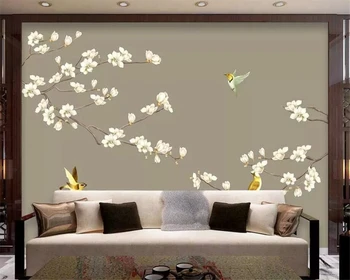 beibehang Индивидуални 2019 нови китайски цветя, сливи, птици и фигурка на птица, 