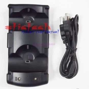 dhl или ems 100 бр. висококачествена и док-станция с двойно зареждане и захранване от USB и PlayStation 3 на Sony контролера на PS3