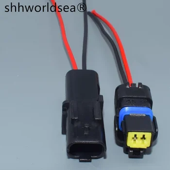 shhworldsea 1бр 1,5 мм 2pin Женски мъжки конектор сензор за температура на водата, жак за включване на лампа за Renault peugeot Citroen
