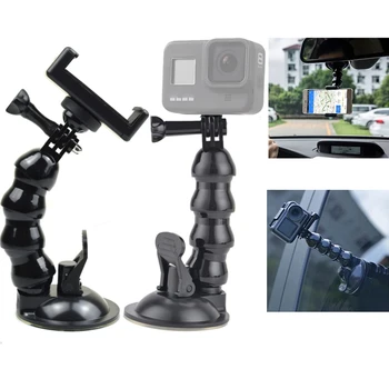 Авто скоба на присоске с 4 панти за GoPro hero 10 9 8 DJI, планина за смартфон, стойка за телефон, аксесоари за екшън камери