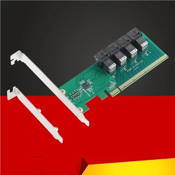 Адаптер U. 2 за PCIE PCI-Express3.0 X16 на 4 порта MiniSAS СФФ-8643 СФФ-8639 Такса за разширяване на Странично - за PCI-E NVME U. 2 SSD K1KF