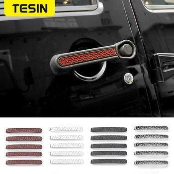 Аксесоари за екстериора на автомобила, от ABS-пластмаса TESIN, за украса на дръжката на вратата, украса на капачки, стикери за Jeep Wrangler 2007 г., автоаксесоари за подреждане