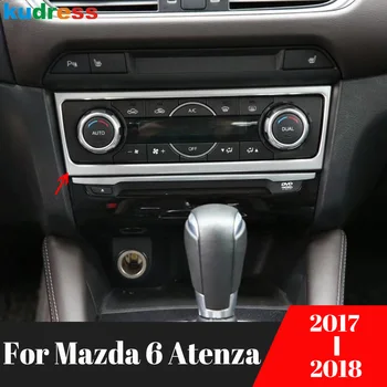 Аксесоари за интериора на Mazda 6 Atenza 2017 2018 ABS матиран авто централен климатик, бутон за включване ac, тампон върху лентата