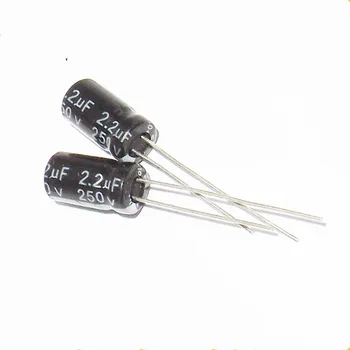 Алуминиеви електролитни кондензатори с капацитет 2,2 ICF 250 В обем 6*12 Мм 250 2,2 ICF Нов оригинален (50 бр.)