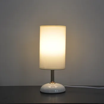 Американската проста керамична настолна лампа От плат за престой в семейството Нощна лампа за Спални Ins Момиче Creative Decoration Atmosphere Lamp Decoration