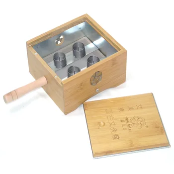 Бамбук кутия за мокса Двойна/ тройна двоен пружинен притежателя на Фундаменти инструмент за обгаряне с вентиляционным дупка и дръжка