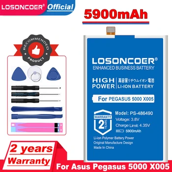 Батерия за вашия мобилен телефон LOSONCOER 5900 ма PS-486490 за Asus pegasus 5000 X005 Battery