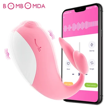 Безжичен Bluetooth-вибратор за жените, вибратор за точката G, приложение за дистанционно управление, носимые вибриращи дамски бикини с яйцевидным клитора, секс-играчки