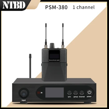 Безжична Система за Мониторинг NTBD In Ear PSM380 Стерео UHF Професионално Сценично придружаващ Групата