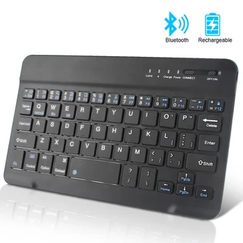 Безжична клавиатура Многоезичен Мини Bluetooth клавиатура за таблет Акумулаторна клавиатура за Ipad Мобилен телефон, Лаптоп
