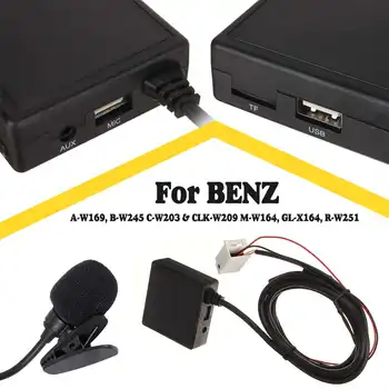 Безжични Hi-Fi Аудио Автомобилен Bluetooth 5,0 AUX Модул Микрофон на Кабел-Адаптер за Стерео Радио За Mercedes-Benz W169 W245 W203 W209