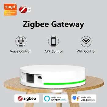 Безжично дистанционно управление Sasha Smart ZigBee 3.0 Тел Портал Hub, Smart Home Bridge Работи с приложение Smart Life Алекса Google Home
