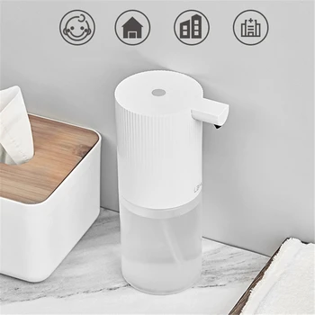 Безконтактно автоматично дозиране система сапун, инфрачервен сензор, Опаковка течен сапун, Бяла умна ръчно перална машина за пяна в банята
