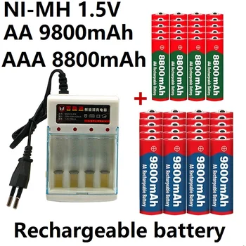 Безплатна доставка Air Express Никел-водороден акумулаторна батерия NI-MH AA от 1,5 + AAA + зарядно устройство, използвано за игралната конзола и т.н