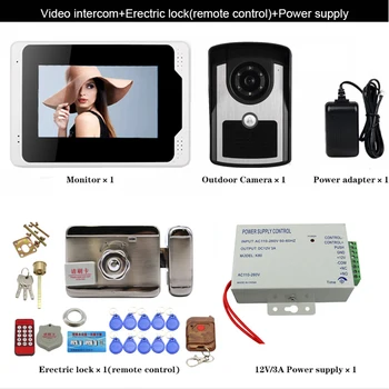 Безплатна доставка видео домофон Smart WirelessWiFi Security Звънец Визуален Запис Домашен Монитор за Нощно Виждане Домофонна система, Домофонна система